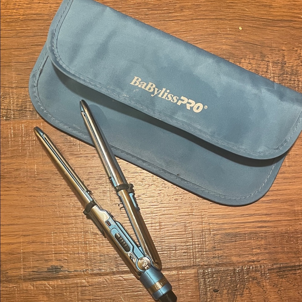 BaBylissPRO Blue Mini Travel Hair Straightener with Case